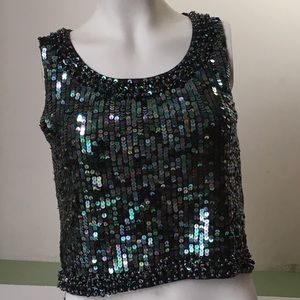 Sleeveless beaded / sequin top
